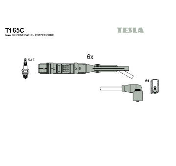 Sada kabelů pro zapalování TESLA T165C