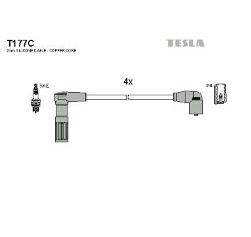 Sada zapaľovacích káblov TESLA T177C
