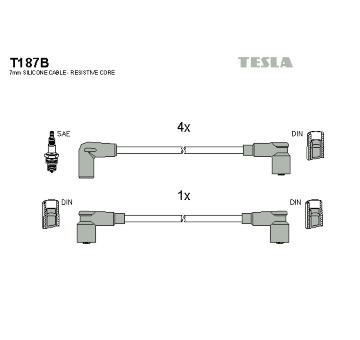 Sada zapaľovacích káblov TESLA T187B