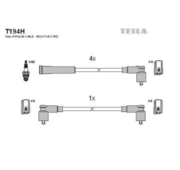 Sada zapaľovacích káblov TESLA T194H