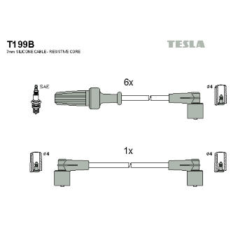 Sada kabelů pro zapalování TESLA T199B