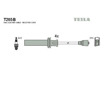 Sada kabelů pro zapalování TESLA T205B