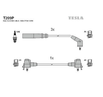 Sada zapaľovacích káblov TESLA T209P