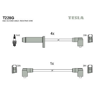 Sada kabelů pro zapalování TESLA T228G