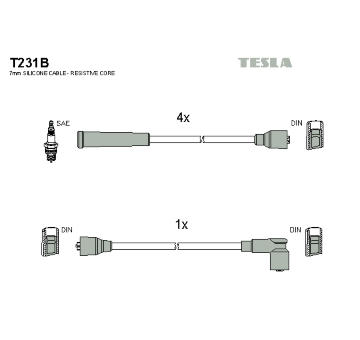 Sada kabelů pro zapalování TESLA T231B