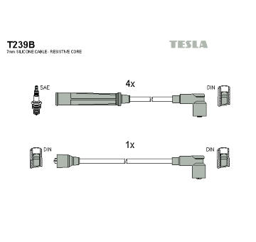 Sada kabelů pro zapalování TESLA T239B