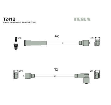 Sada kabelů pro zapalování TESLA T241B