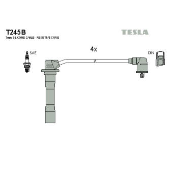 Sada kabelů pro zapalování TESLA T245B