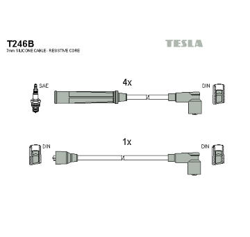 Sada kabelů pro zapalování TESLA T246B