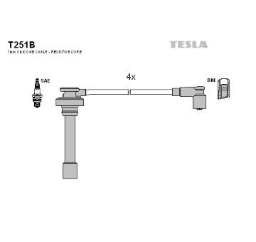 Sada kabelů pro zapalování TESLA T251B