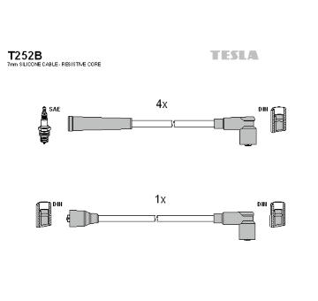 Sada kabelů pro zapalování TESLA T252B