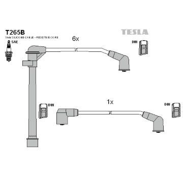 Sada zapaľovacích káblov TESLA T265B