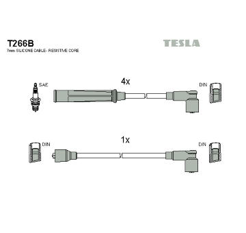 Sada zapaľovacích káblov TESLA T266B