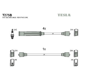 Sada kabelů pro zapalování TESLA T275B