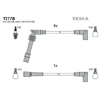 Sada kabelů pro zapalování TESLA T277B