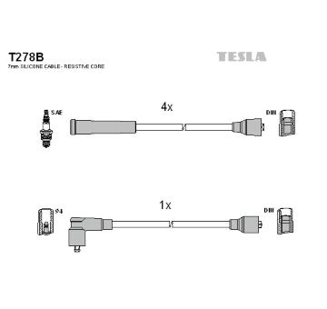 Sada kabelů pro zapalování TESLA T278B