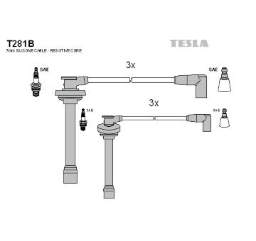 Sada zapaľovacích káblov TESLA T281B