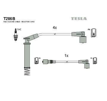 Sada kabelů pro zapalování TESLA T286B