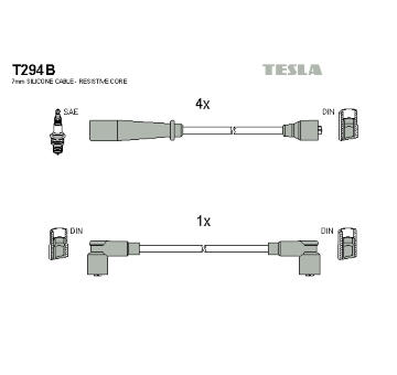Sada zapaľovacích káblov TESLA T294B
