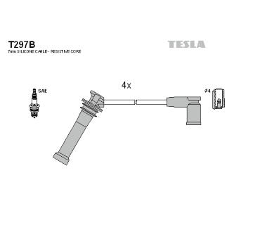 Sada kabelů pro zapalování TESLA T297B