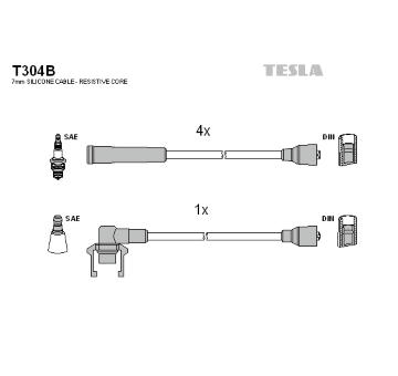 Sada kabelů pro zapalování TESLA T304B