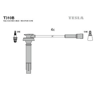 Sada zapaľovacích káblov TESLA T310B