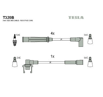 Sada kabelů pro zapalování TESLA T320B