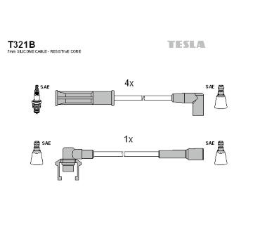Sada kabelů pro zapalování TESLA T321B