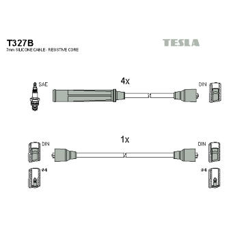 Sada kabelů pro zapalování TESLA T327B