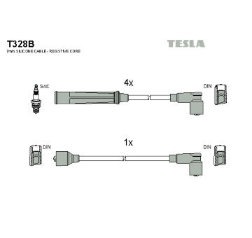 Sada kabelů pro zapalování TESLA T328B