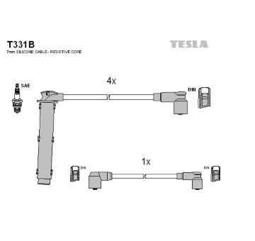 Sada kabelů pro zapalování TESLA T331B