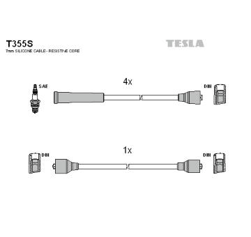 Sada kabelů pro zapalování TESLA T355S