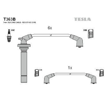 Sada zapaľovacích káblov TESLA T363B