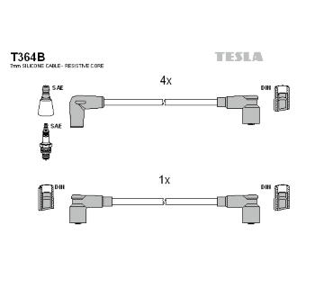 Sada zapaľovacích káblov TESLA T364B