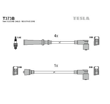 Sada zapaľovacích káblov TESLA T373B