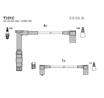 Sada zapaľovacích káblov TESLA T391C