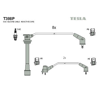 Sada zapaľovacích káblov TESLA T398P