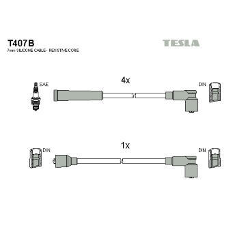 Sada kabelů pro zapalování TESLA T407B