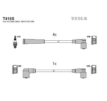 Sada zapaľovacích káblov TESLA T418S