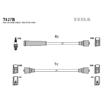 Sada kabelů pro zapalování TESLA T427B