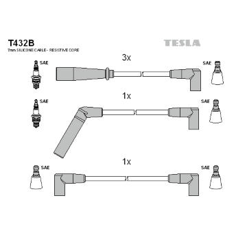 Sada kabelů pro zapalování TESLA T432B