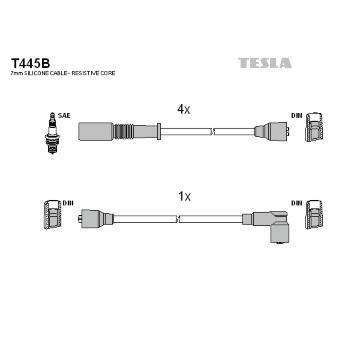 Sada kabelů pro zapalování TESLA T445B