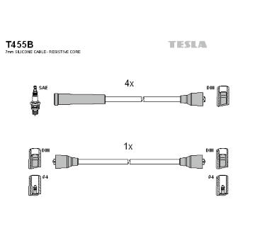 Sada kabelů pro zapalování TESLA T455B