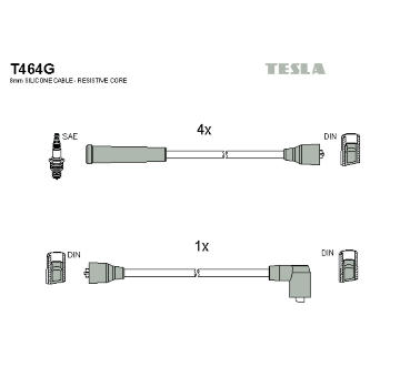 Sada kabelů pro zapalování TESLA T464G