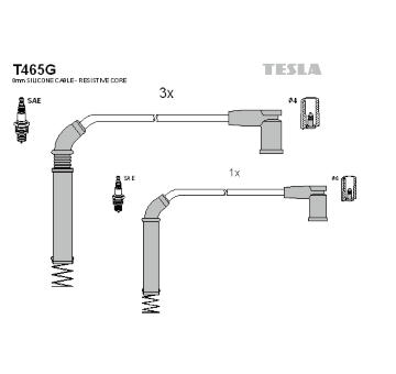 Sada kabelů pro zapalování TESLA T465G