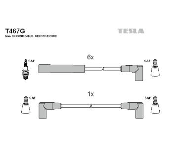 Sada kabelů pro zapalování TESLA T467G