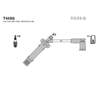 Sada kabelů pro zapalování TESLA T468G