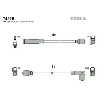 Sada zapaľovacích káblov TESLA T492B