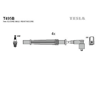 Sada zapaľovacích káblov TESLA T495B