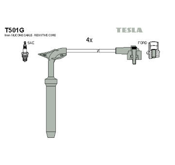 Sada kabelů pro zapalování TESLA T501G